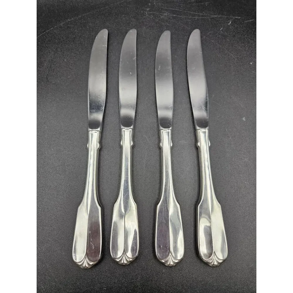 Wm Rogers Oneida Gloria Montclair Knives Stainless Set Of 4